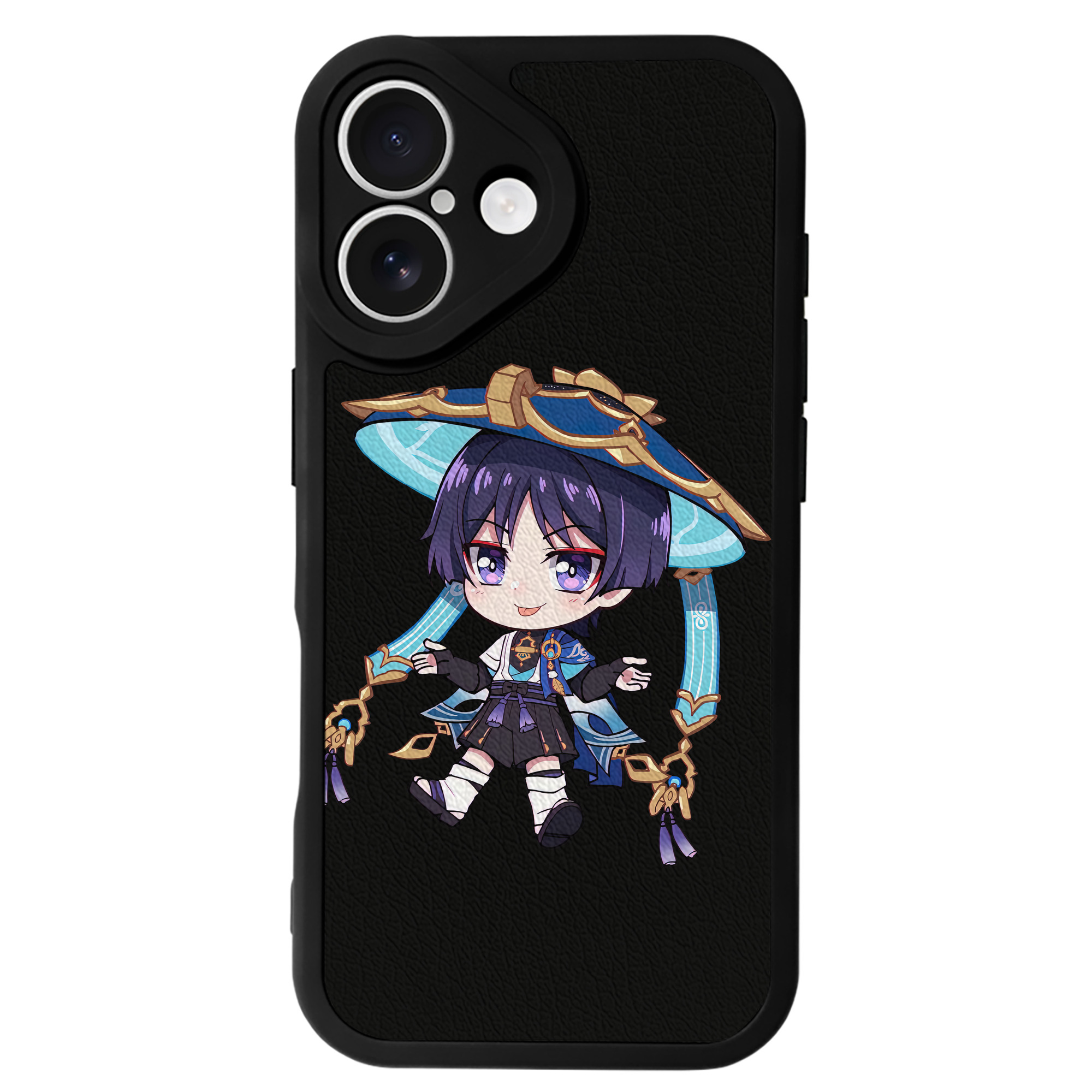 げんし神 さんペい genshin Sanpei 【iPhone 16シリーズ対応】シリコンスマホケース（レザー調） 材質：シリコン